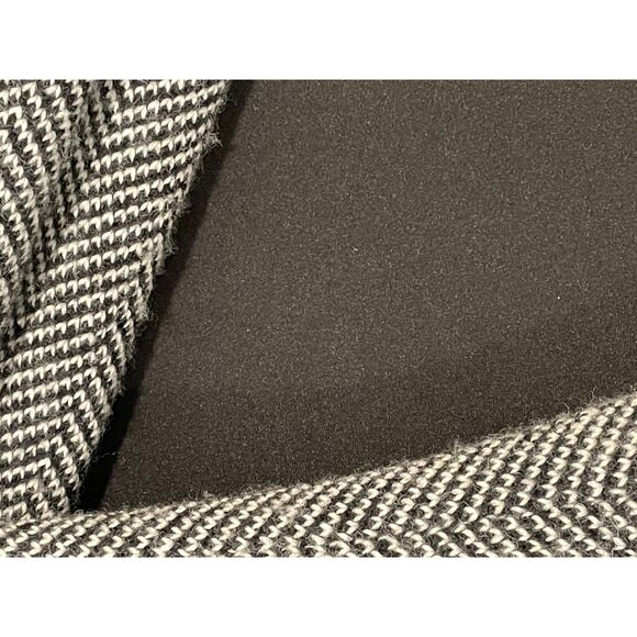 ~ Lauren Ralph Lauren Blazer Jacket Wool Black White Tweed Chevron Button Pocket - Picture 11 of 16